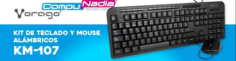 COMBO TECLADO USB MOUSE VORAGO KM-107