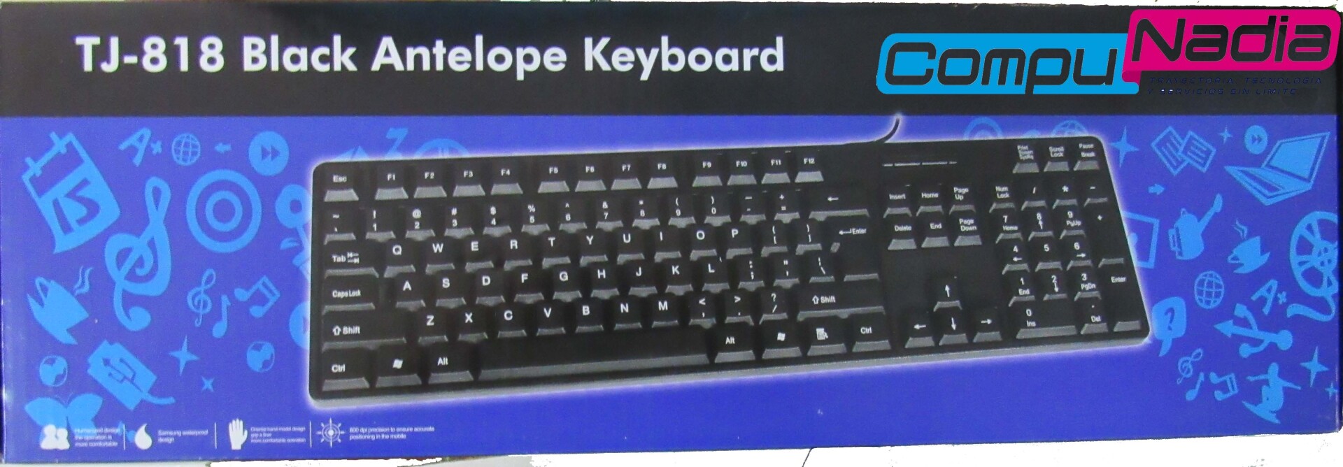 TECLADO USB TJ-818 BLACK ANTELOPE