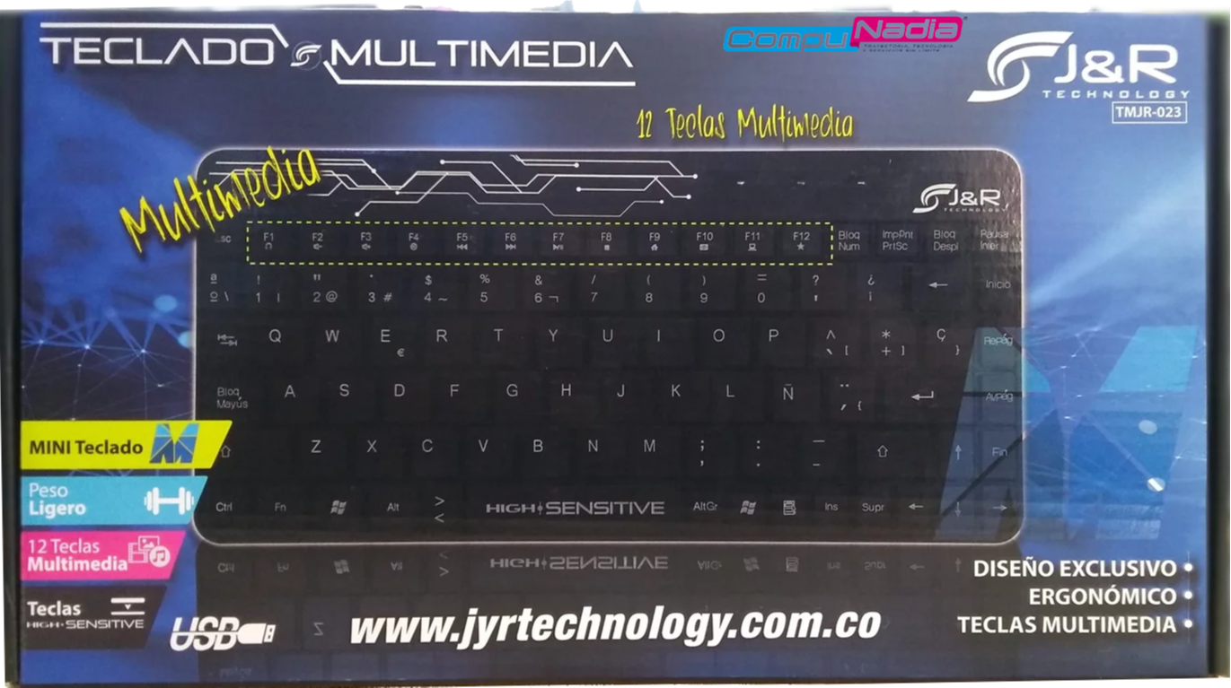 TECLADO MULTIMEDIA MINI TMJR-023 JYR