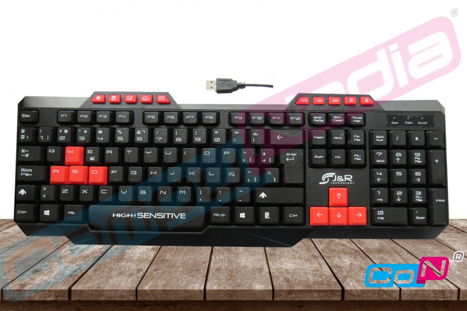 Teclado multimedia TMJR 017 USB