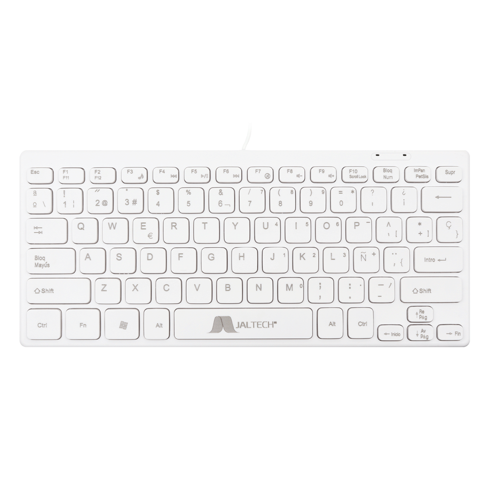 TECLADO SLIM CABLE USB BLANCO JAL
