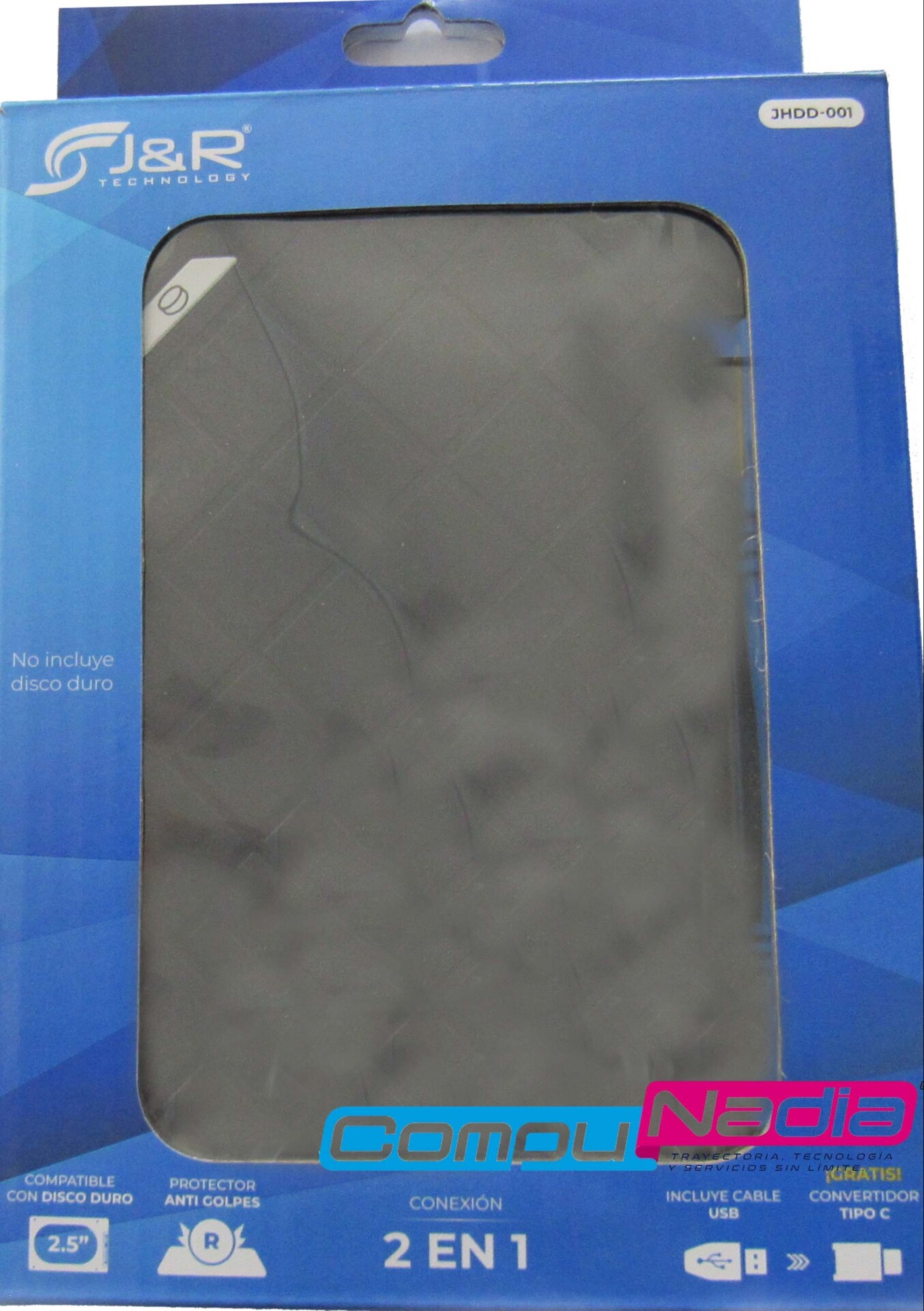 CAJA PARA DISCO DURO ANTIGOLPES 2.5 PULGADAS SATA JYR