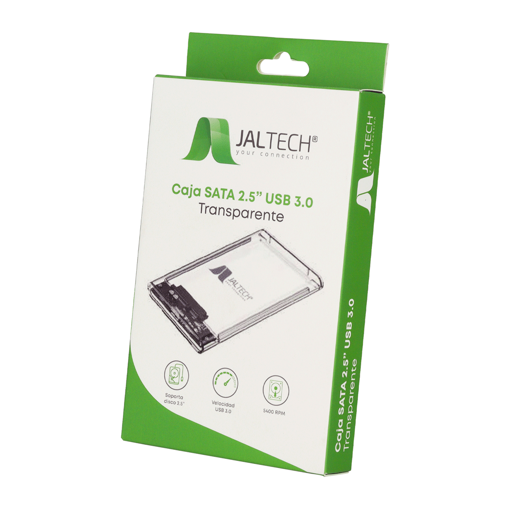 CAJA SATA 2.5¨ USB 3.0 TRANSPARENTE JAL