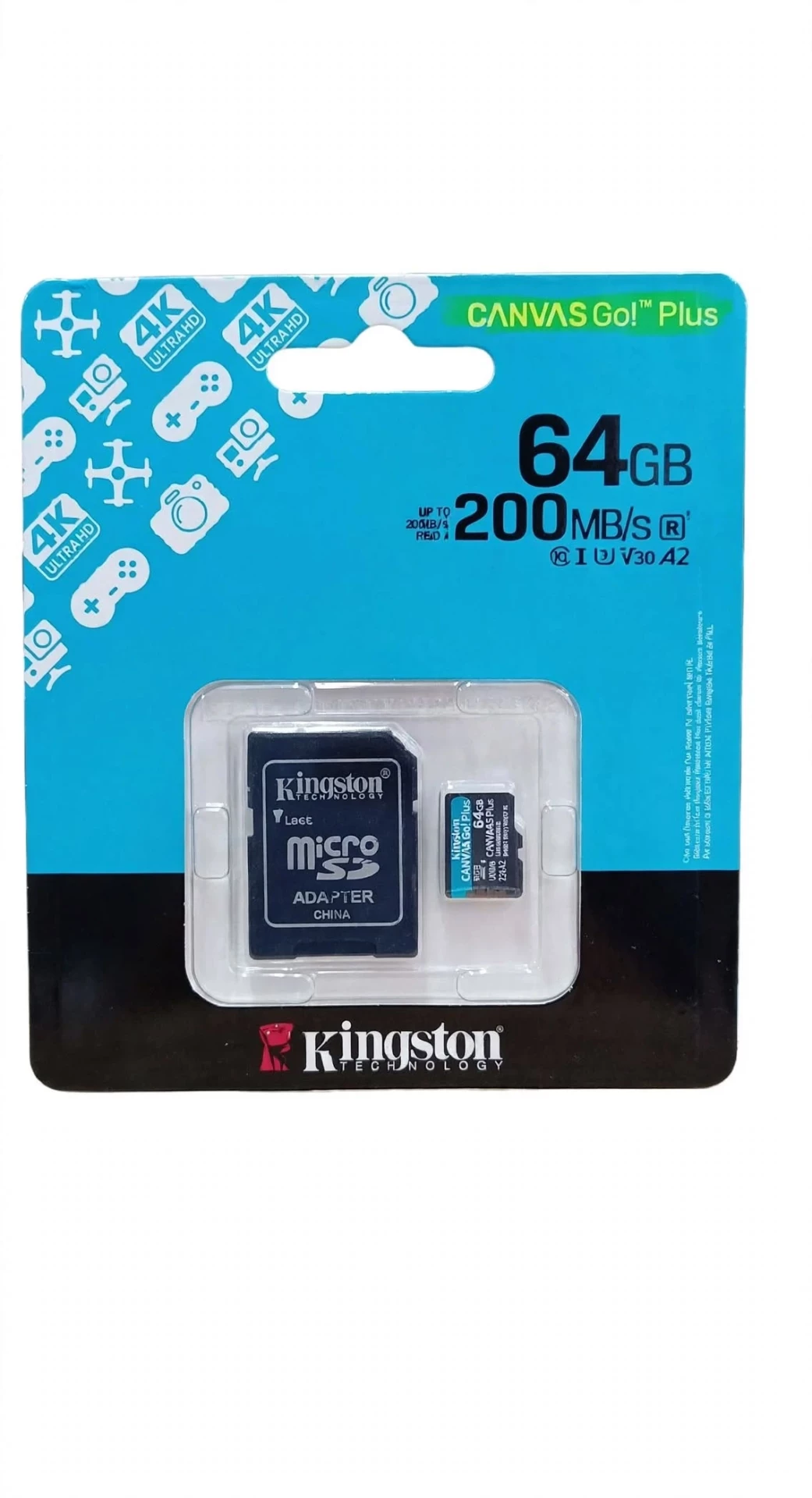 TARJETA MICRO SD 64 GB 200MB S  CANVAS GO