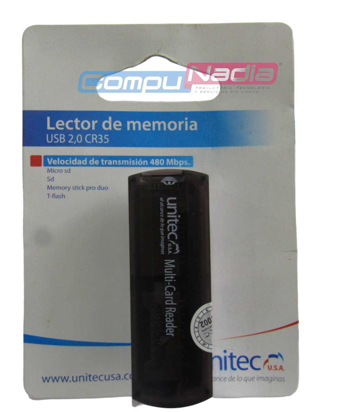LECTOR DE MEMORIA USB 2.0 CR35 UNITEC