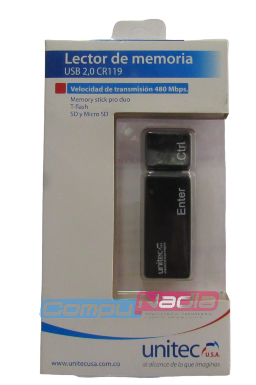 LECTOR DE MEMORIA USB 2.0 CR119 UNITEC