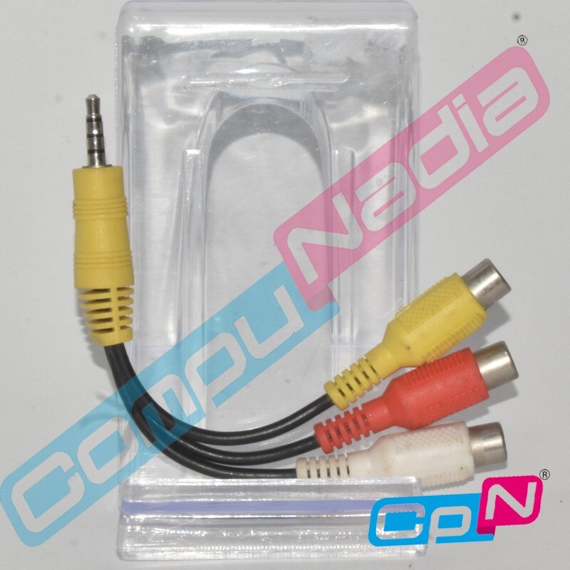 CABLE CONVERTIDOR DE 3.5 MACHO A 3 RCA  HEMBRA
