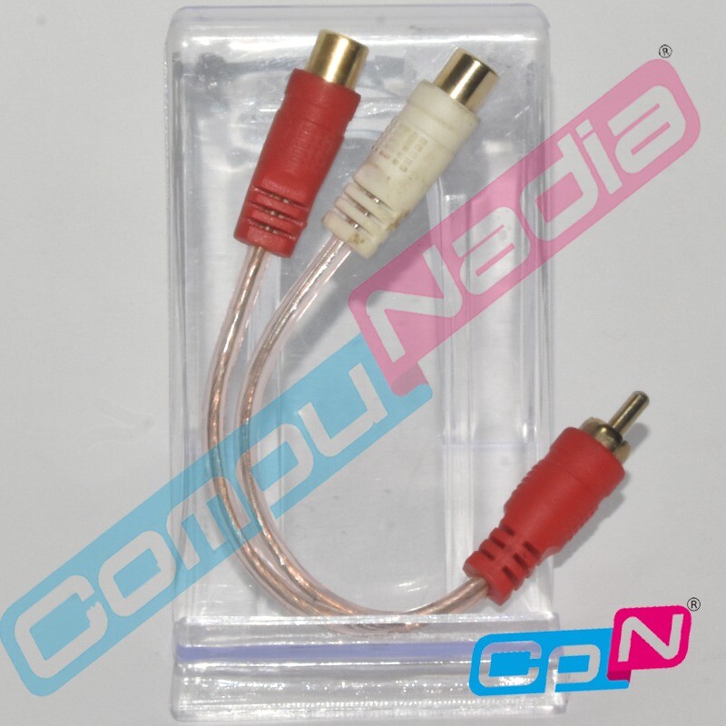 CABLE CONVERTIDOR BLINDADO RCA MACHO A 2 RC A HEMBRA