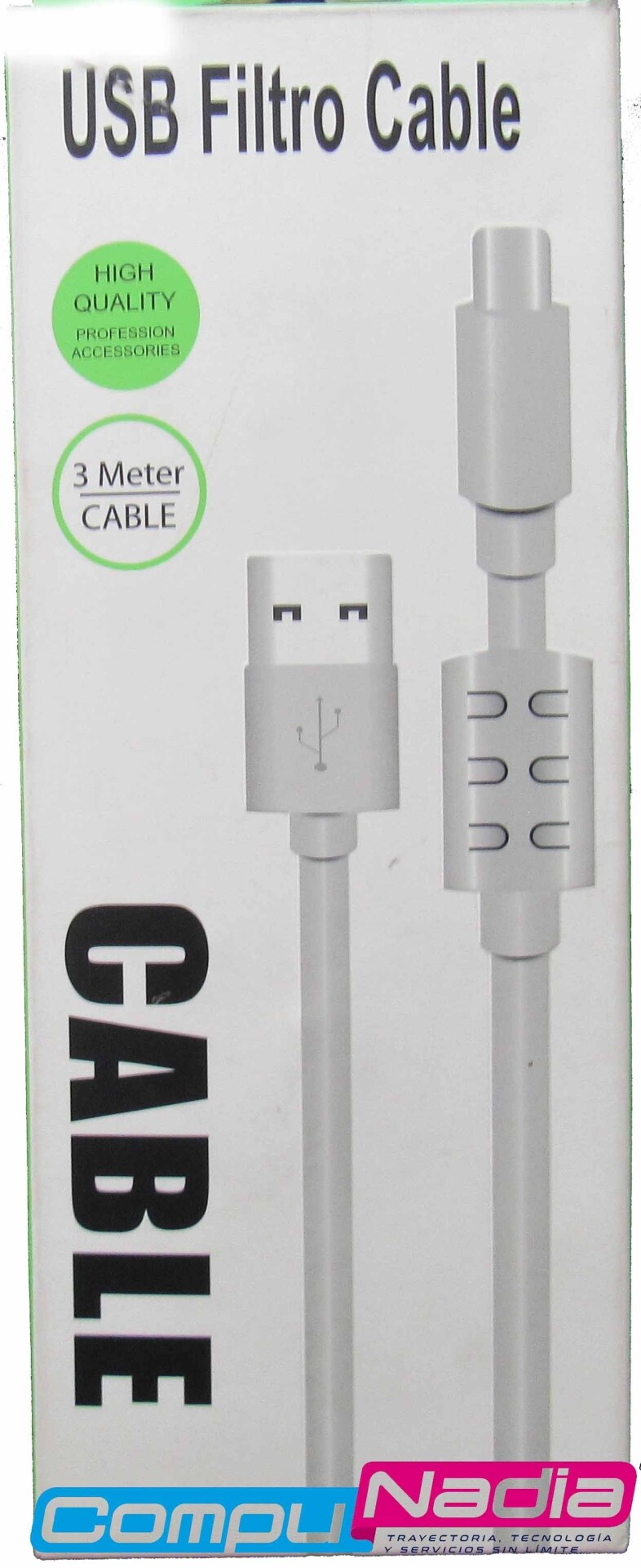 CABLE USB TIPO C CON FILTRO 3 METROS BLK-04