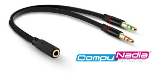 DIVISOR DE AUDIO ESTÉREO JACK HEMBRA A 2 PLUG MACHO
