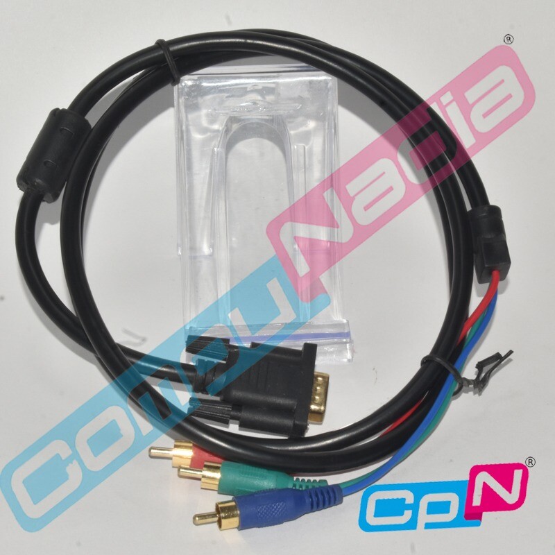 CABLE CONVERTIDOR DE  VGA A 3RCA MACHO