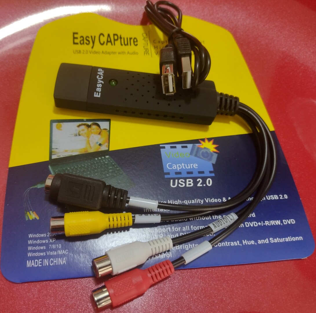 CAPTURADORA DE  VIDEO Y AUDIO RCA A USB 2.0 EASY