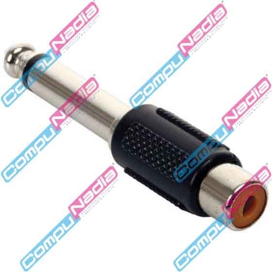 ADAPTADOR DE PLUG 6.3 MM A JACK RCA MONO