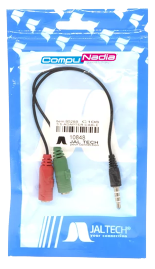 CABLE CONVERTIDOR 3.5 MM A AUDIO B-528 B