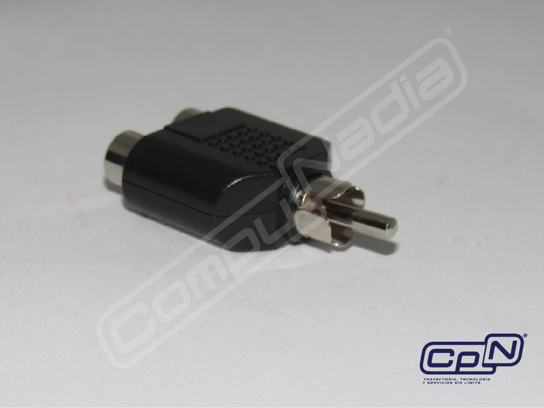 CONVERTIDOR DE RCA MACHO A 2 RCA HEMBRA