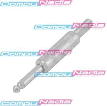 PLUG CONECTOR METÁLICO DE AUDIO 6.3 MM MONO