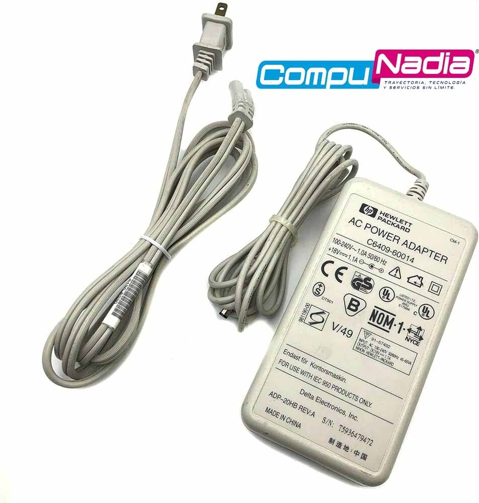 ADAPTADOR DE CORRIENTE PARA IMPRESORA HP 18 VOLTIOS