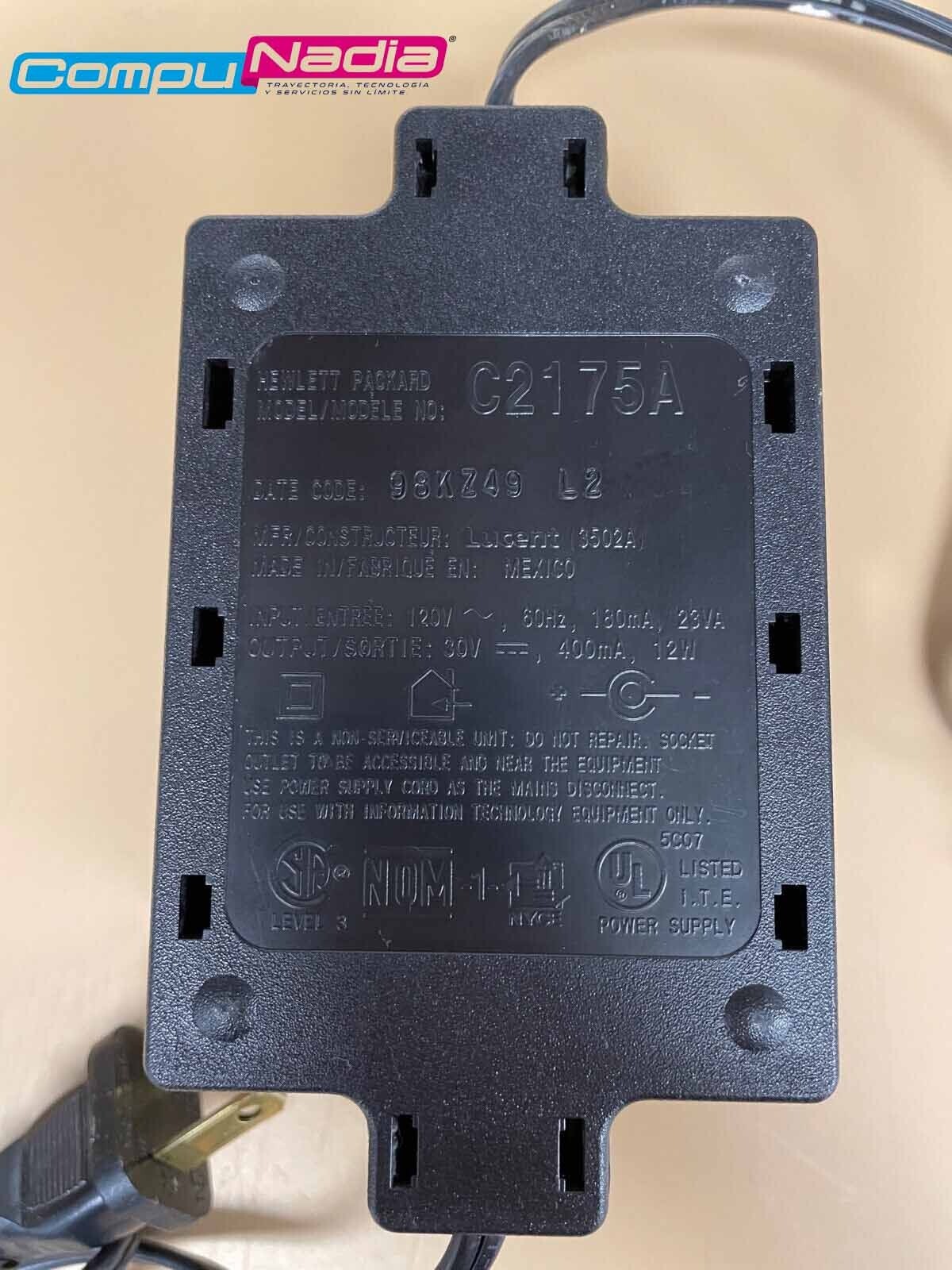 ADAPTADOR HP C2175A 30 VOLTIOS