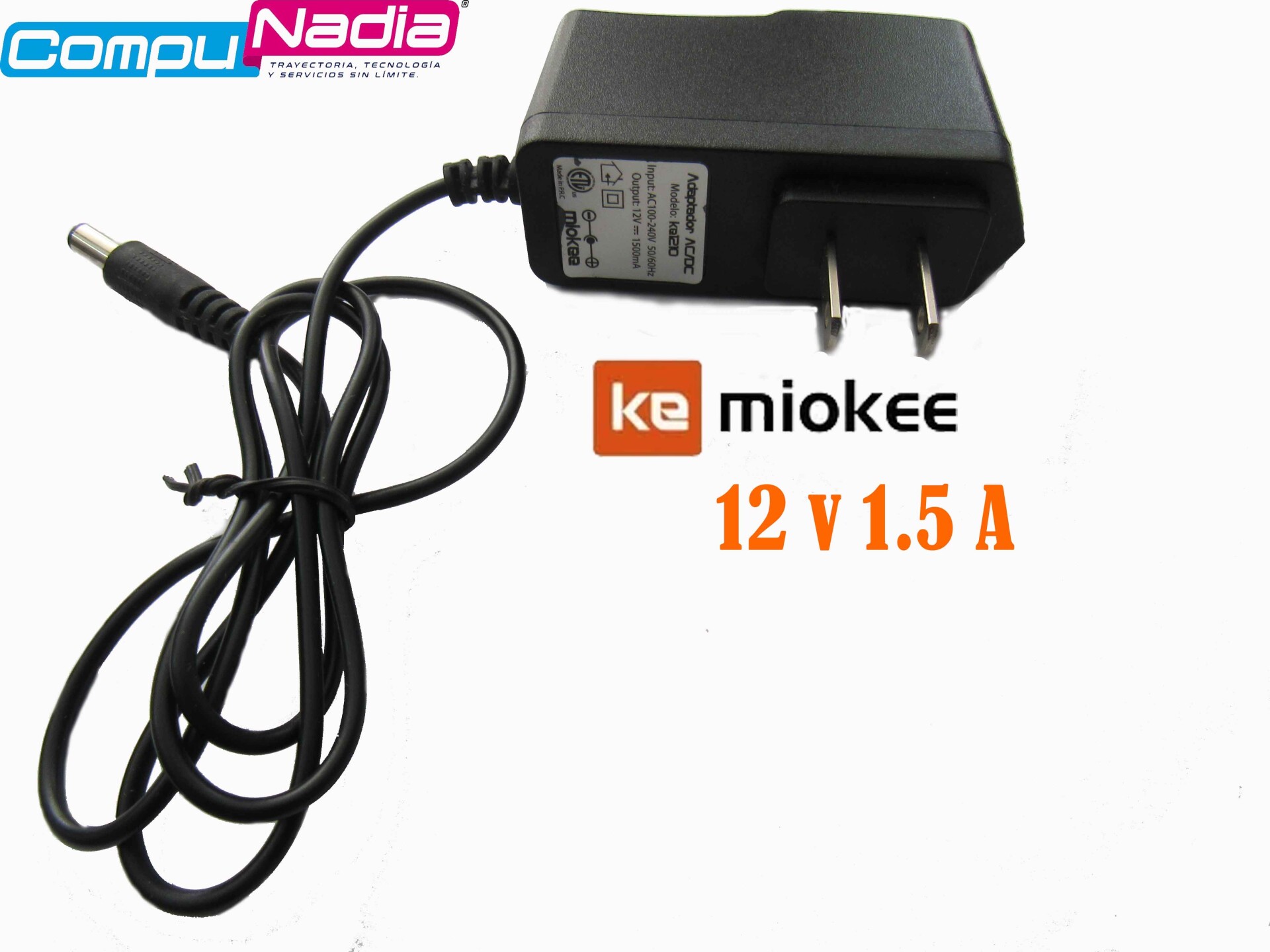 ADAPTADOR DE CORRIENTE MIOKEE 12V 1.5A