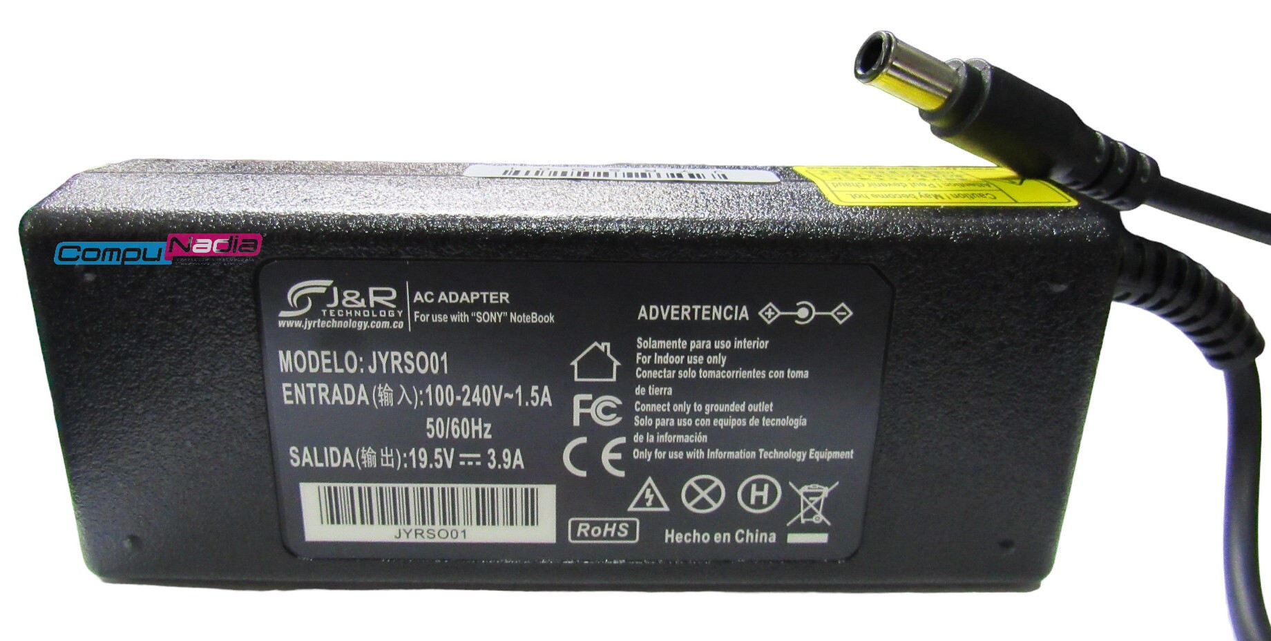 CARGADOR PARA PORTATL SONY 19.5V 3.9A JYRSO01