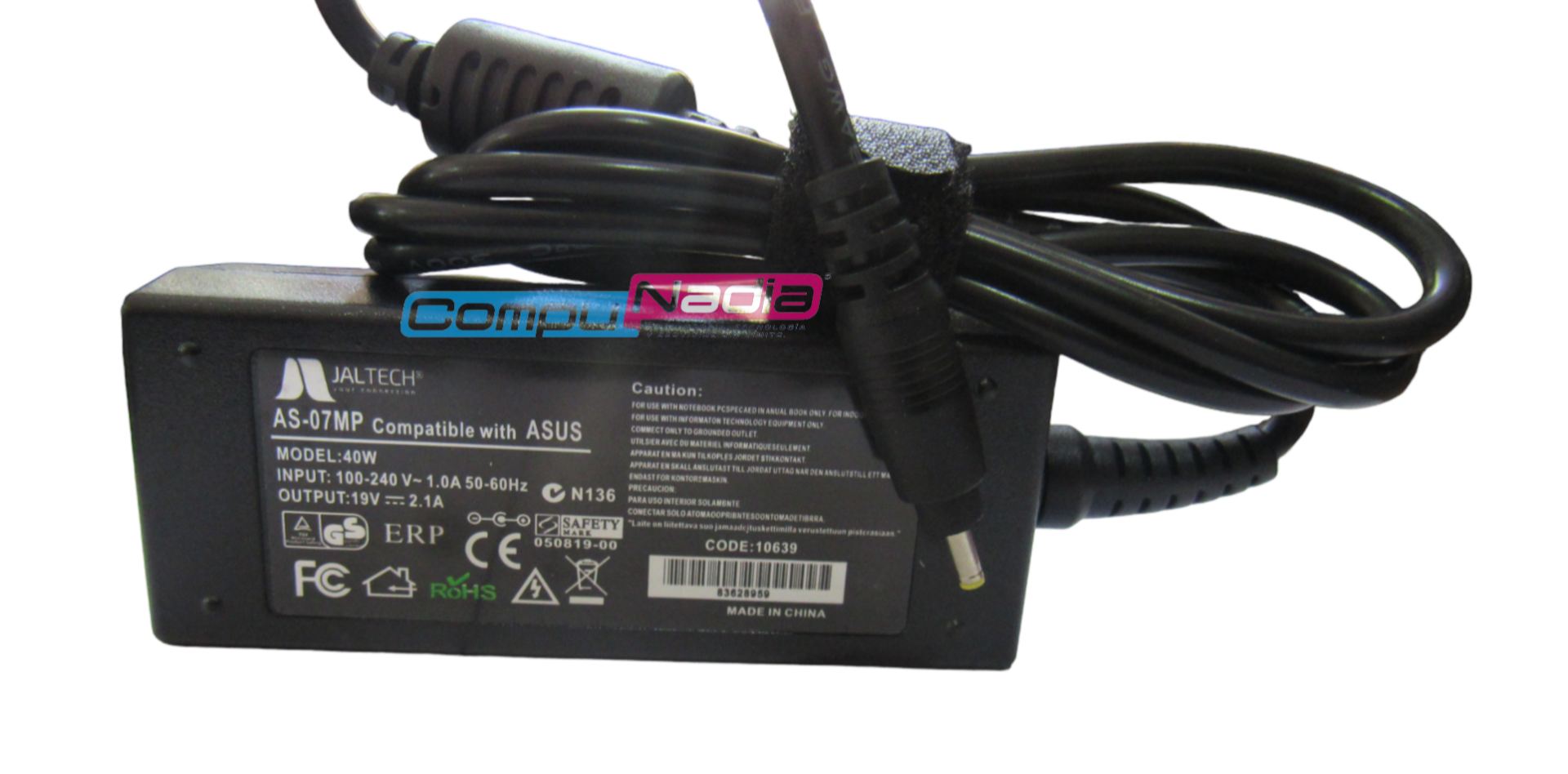 CARGADOR PARA PORTATIL  ASUS  AS-07MP  19V - 2,1A PREMIUM