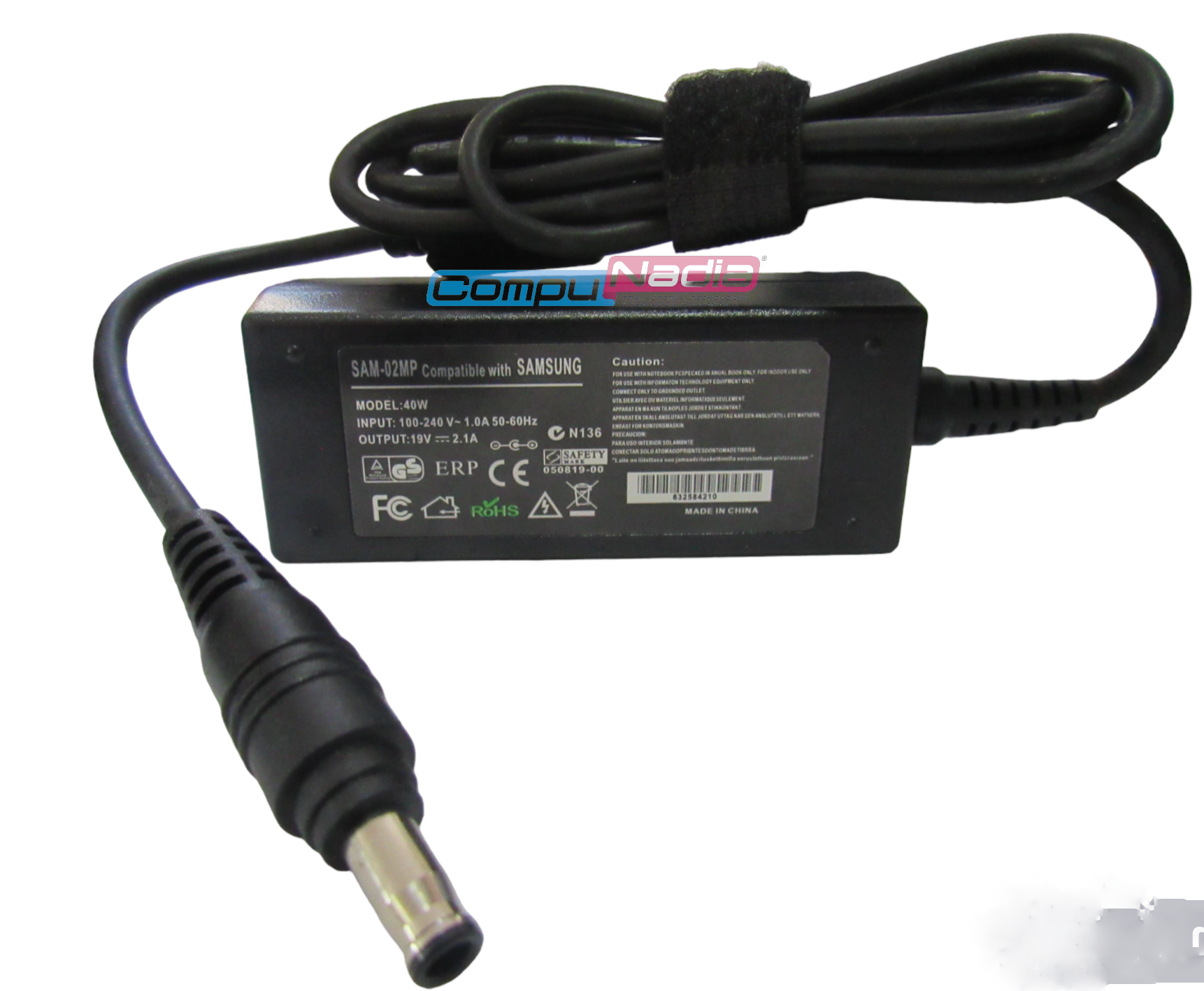 CARGADOR PARA PORTATIL SAMSUNG JALTECH SAM-02mP  19V 2 1A