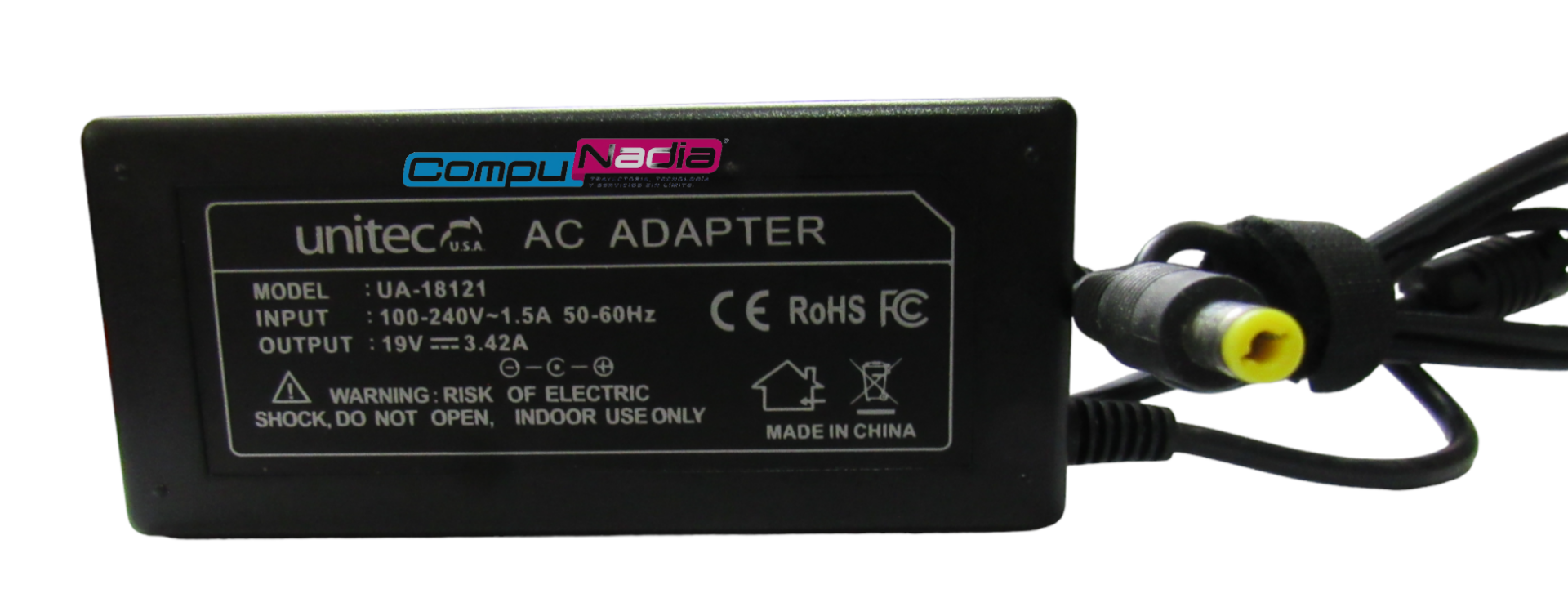 CARGADOR PARA PORTATIL LE 19V - 3.42A UNITEC