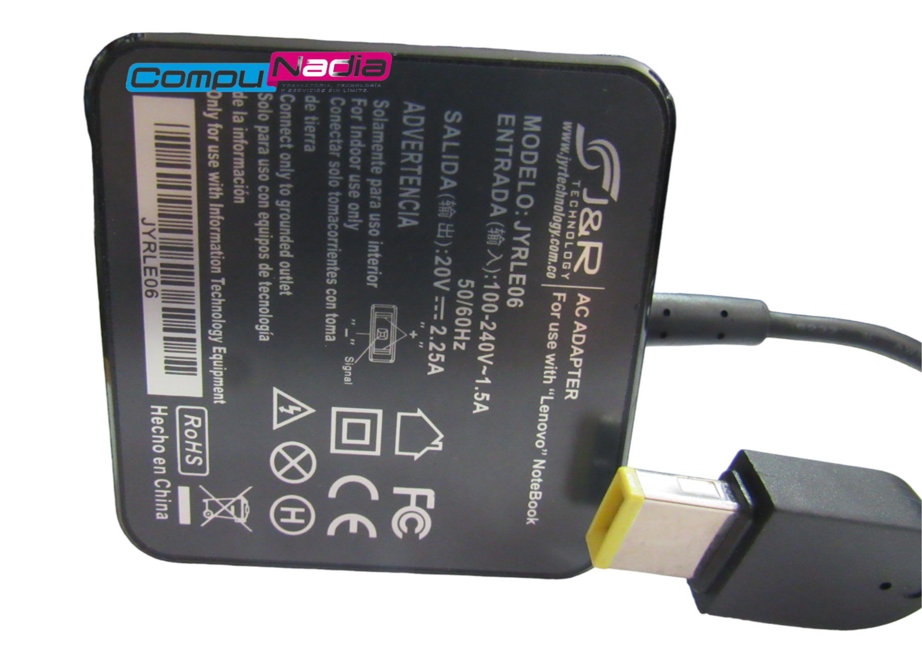 CARGADOR PARA PORTATIL JYRLE06 20V 2 25A