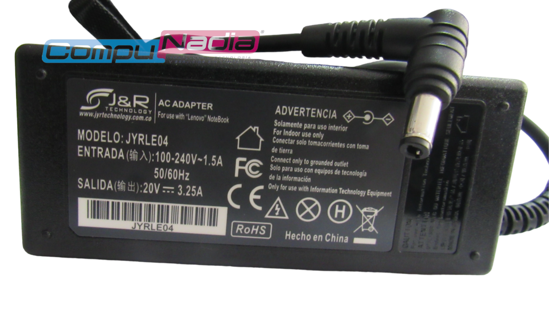 CARGADOR  PARA PORTATIL JYRLE04 20V 3 25A