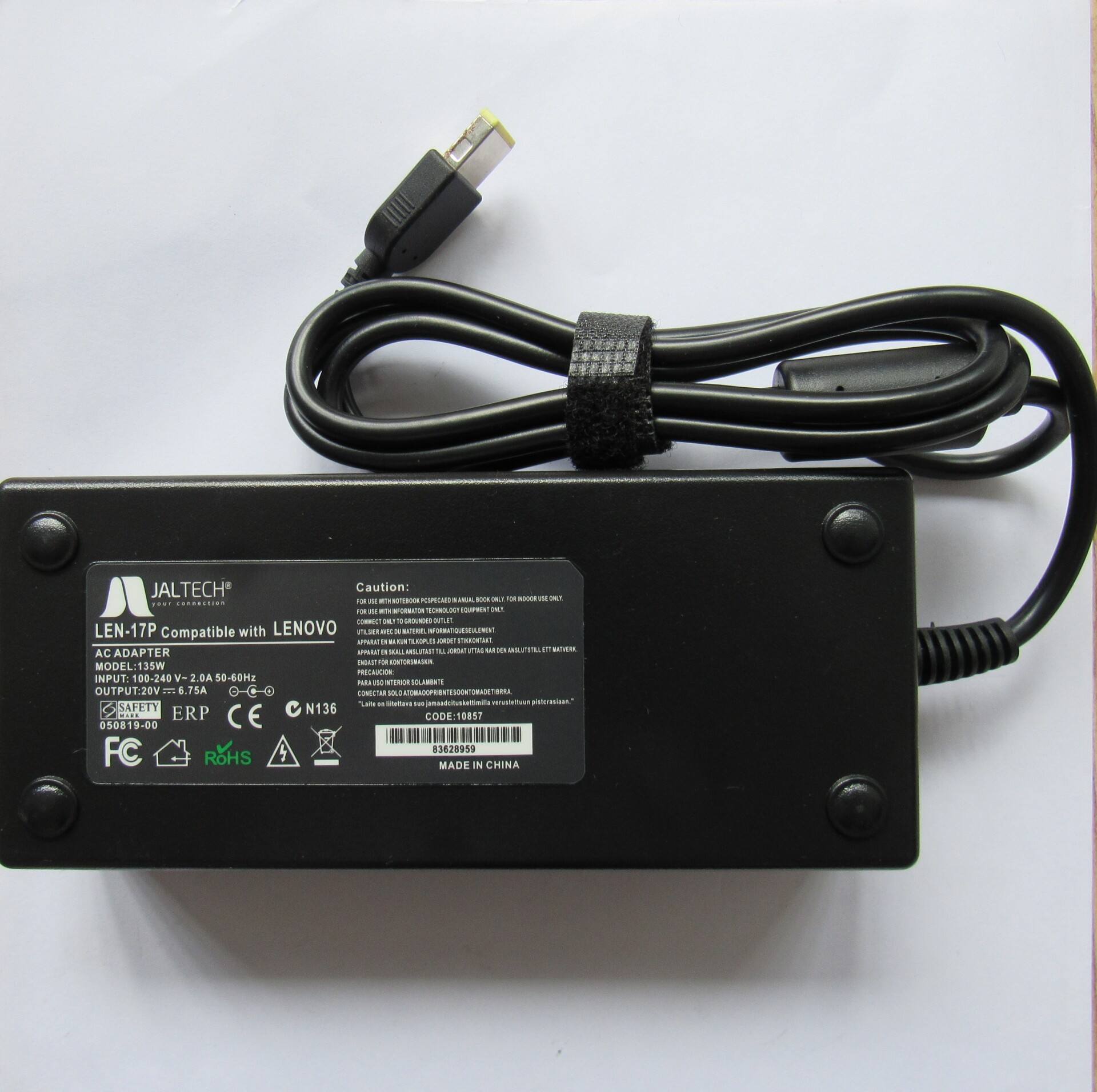 CARGADOR PARA PORTATIL LENOVO LEN-17P  20V 6.75A DC:USB PREM JALTECH