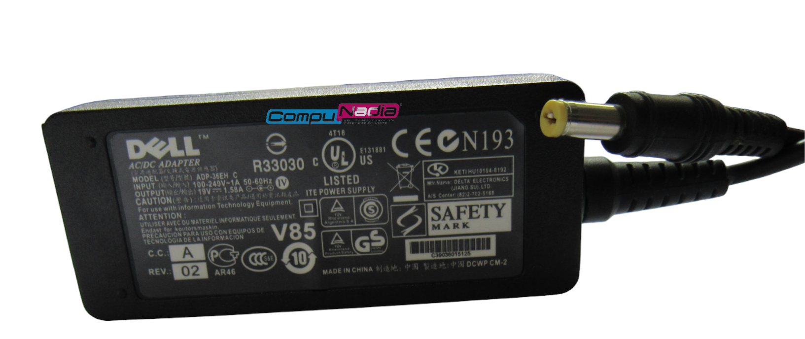 CARGADOR DE PORTATIL DELL 19V 1.58A NOTE BOOK