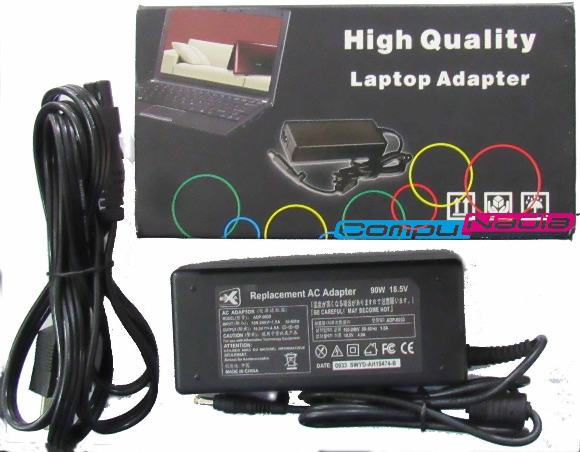 CARGADOR PARA PORTATIL HP 18,5V  4.9A EXA