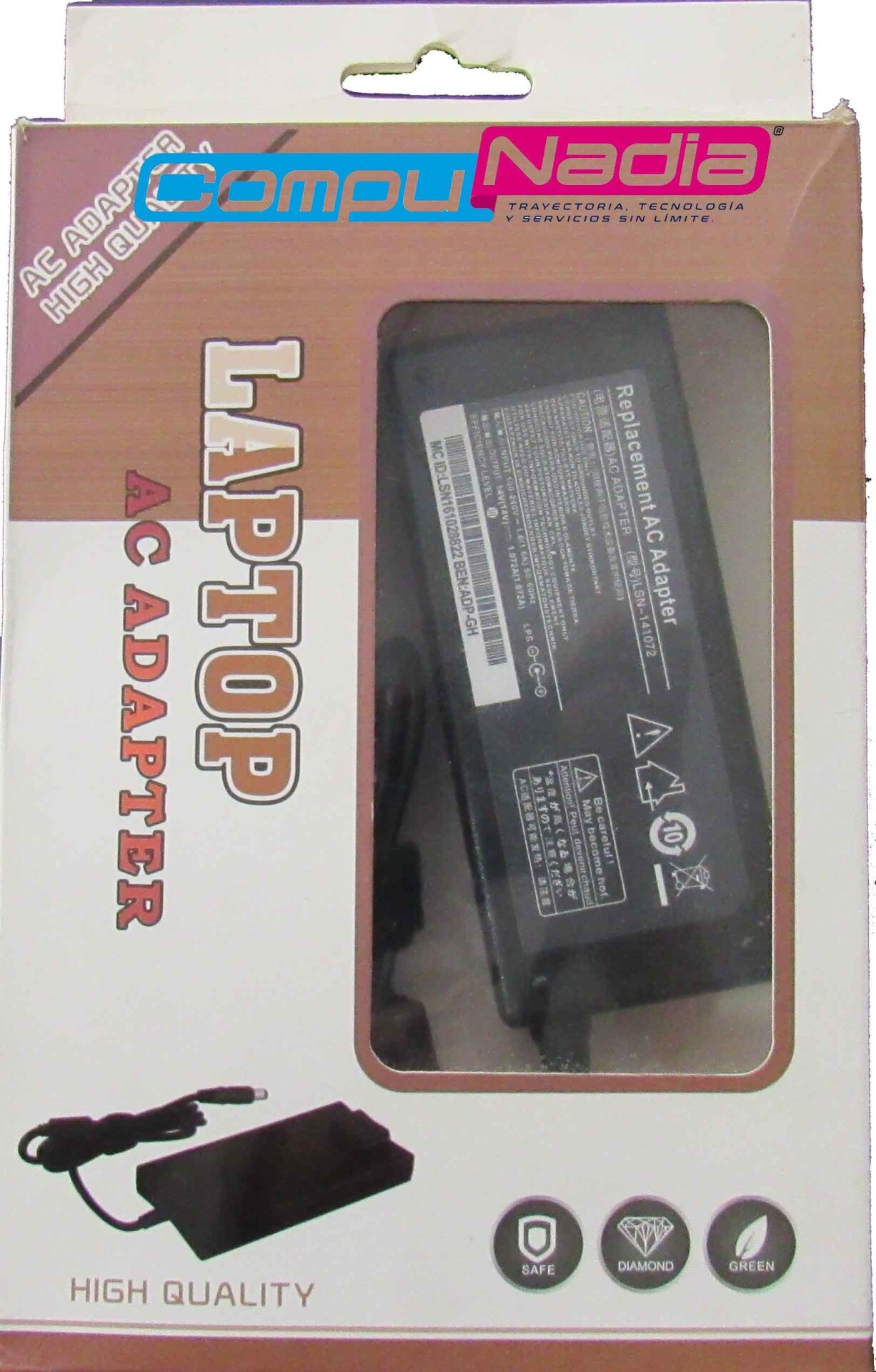 ADAPTADOR PARA PORTATIL 14 VOLTIOS 1.072 AMPERIOS