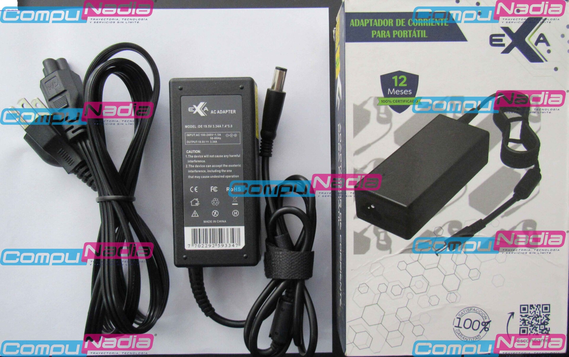 CARGADOR PORTATIL DELL 1.95V 3.34A EXA