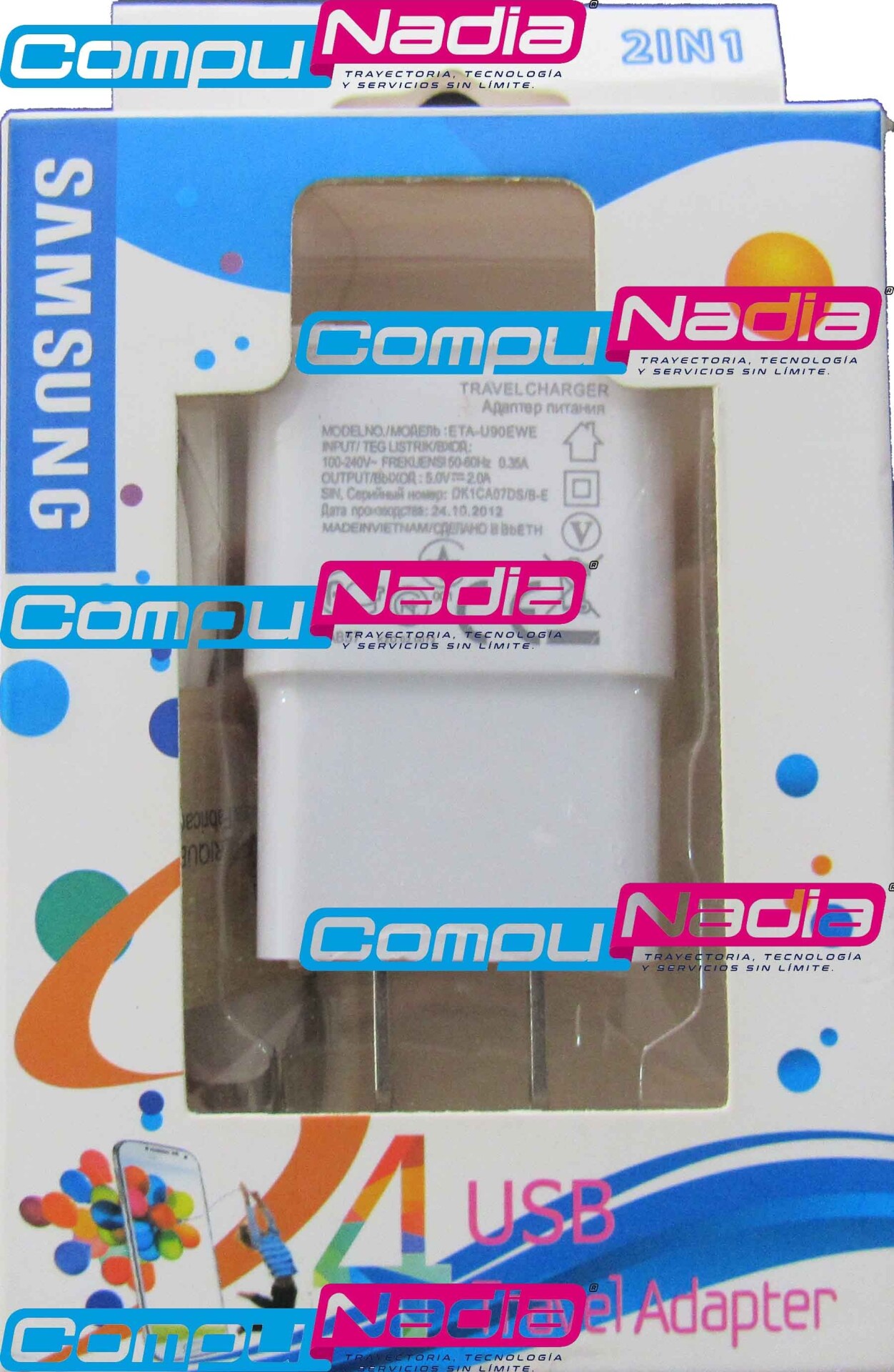 CARGADOR USB 2 EN 1 GALAXY S4 TIPO V 8
