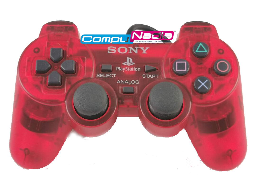 CONTROL PLAY STATION 2 DE COLORES ROJO