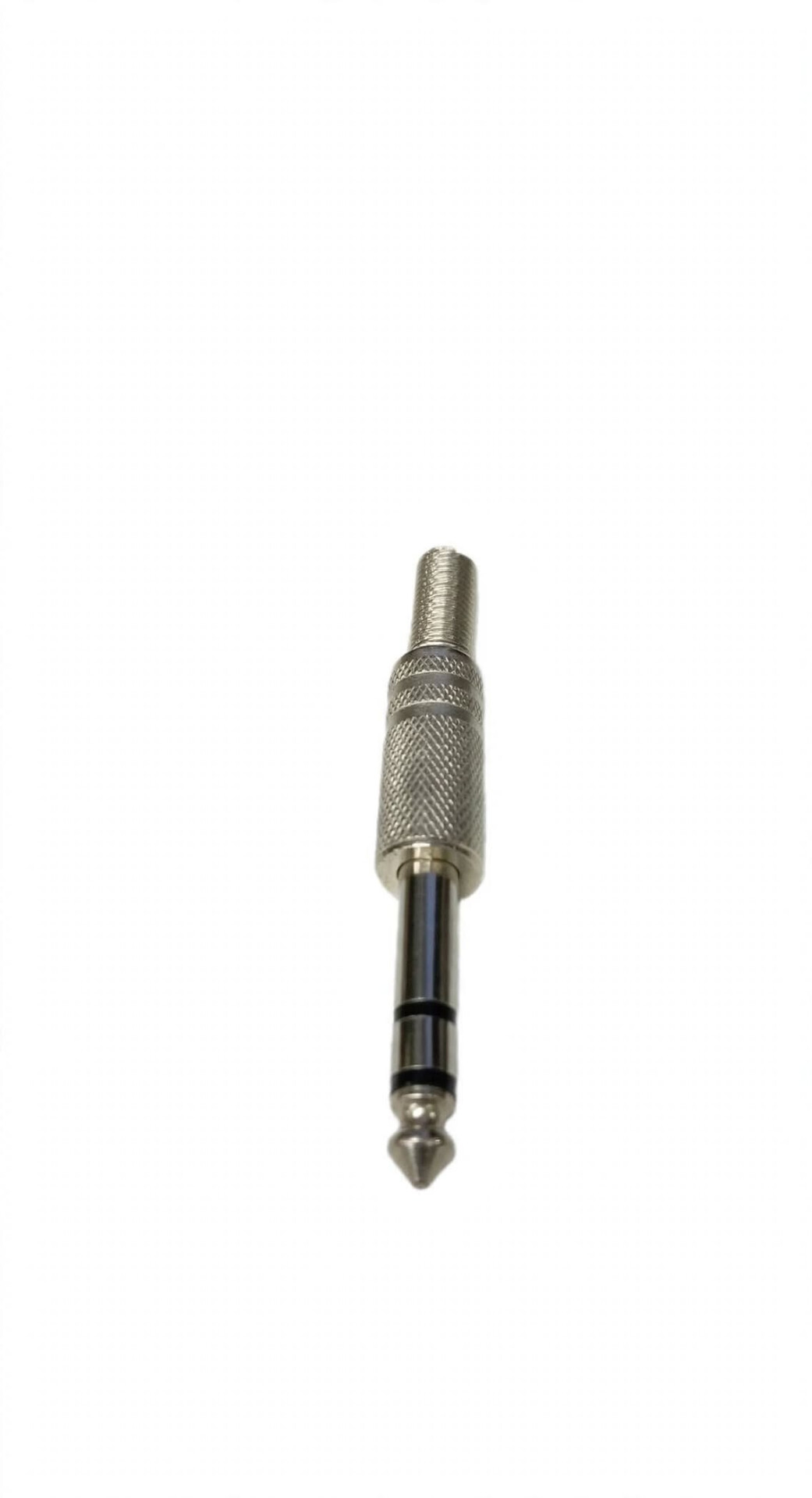 CONECTOR PLUG JJACK 6.35 mm TRS ESTEREO MACHO METALICO