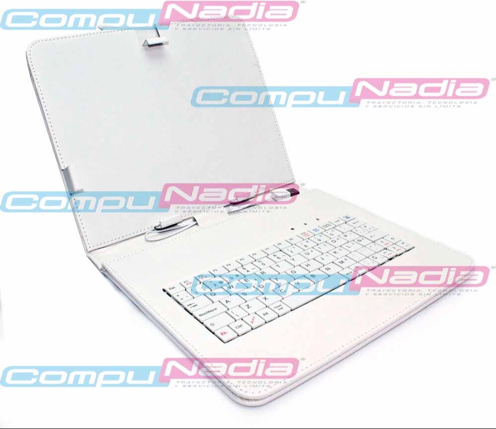 ESTUCHE PARA TABLET CON TECLADO BLANCO UNITEC
