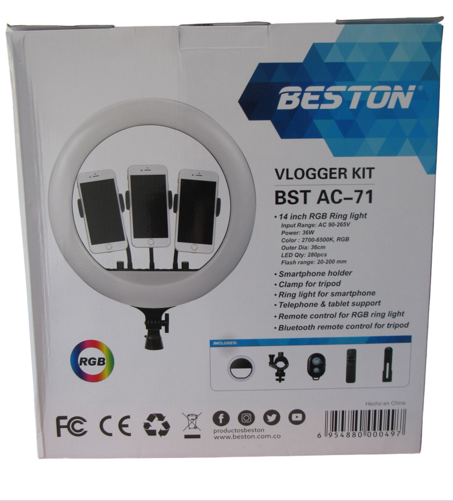 ARO DE LUZ BESTON RGB BST AC-71