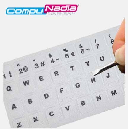 STICKER LETRAS BLANCAS PARA TECLADO