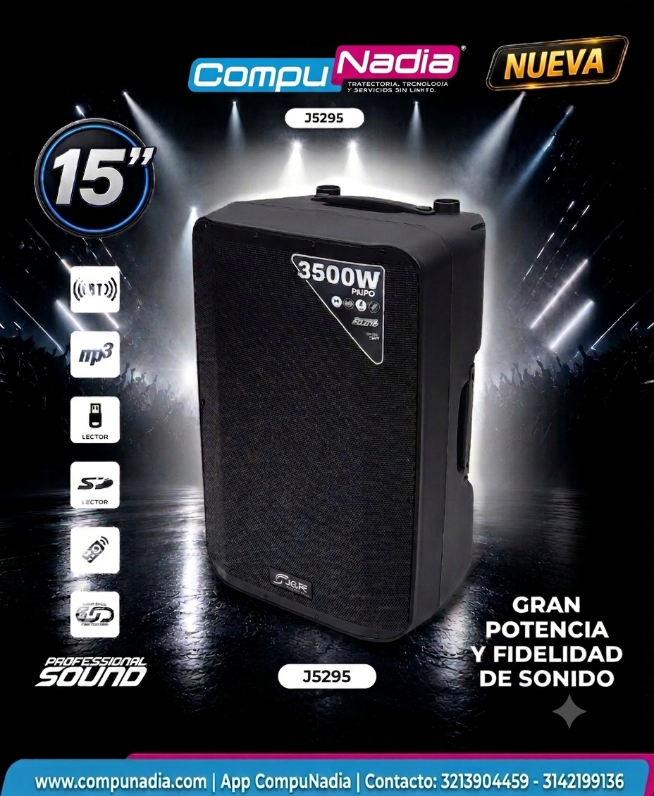 CABINA J5295 JYR 15¨ 3500W POTENCIA