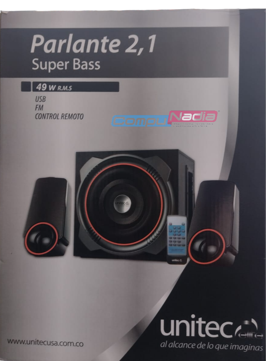 PARLANTE SUPER BASS 2 1 UNITEC 49W