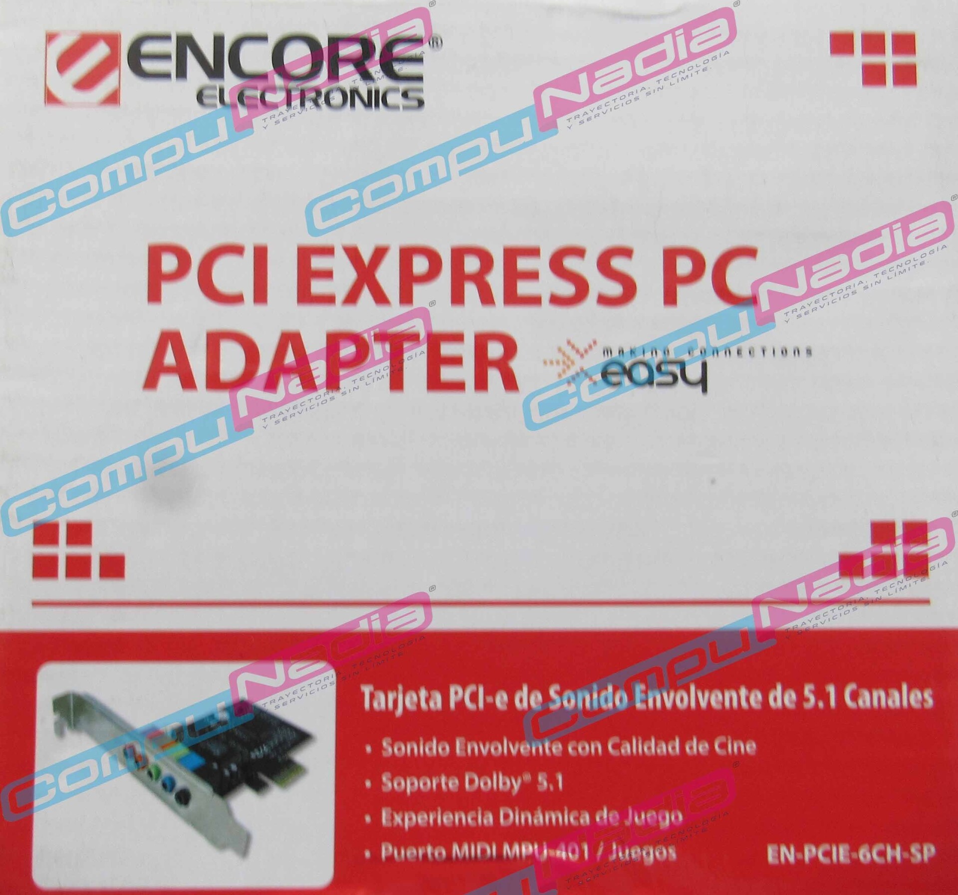 ADAPTADOR DE SONIDO PARA COMPUTADOR PCI EXPRESS EN-PCIE-6CH-SP